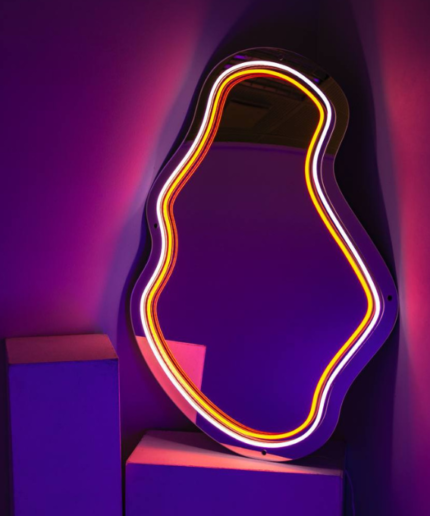 Custom Wave Mirror Neon Sign