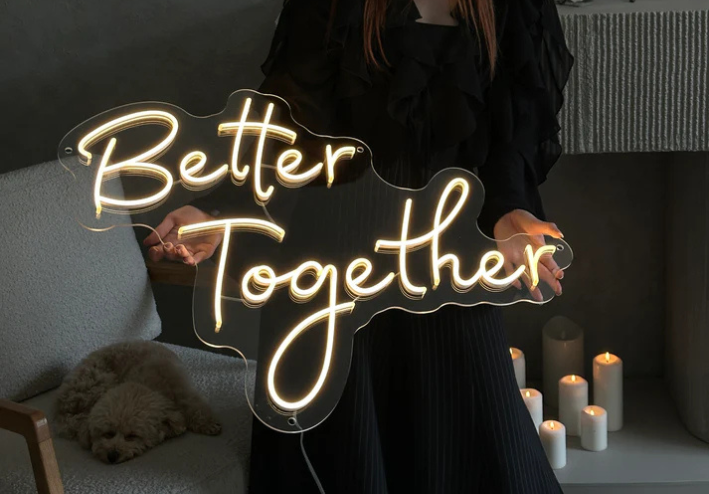 Better Together Wedding neon led Sign for rent